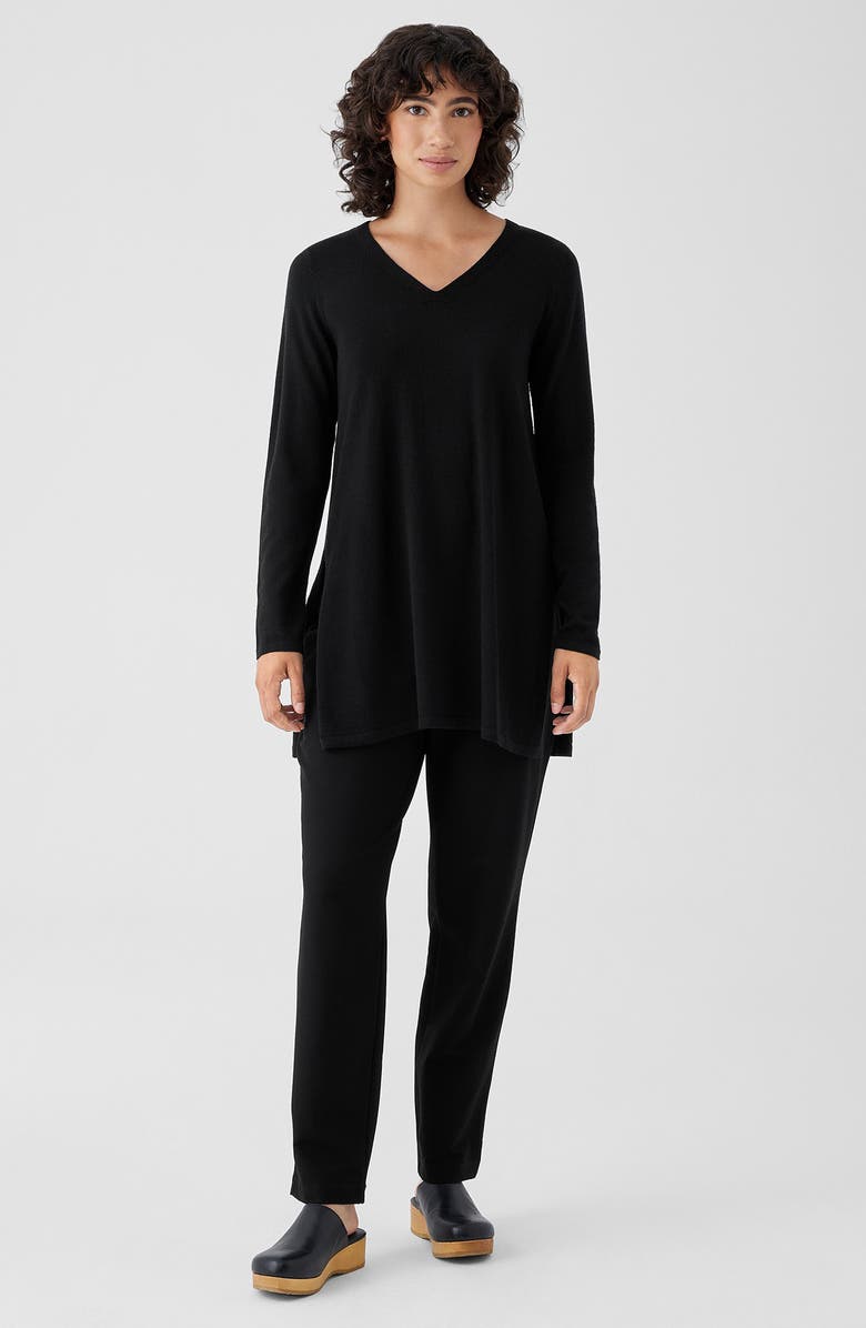 Eileen Fisher V-Neck Merino Wool Tunic, Alternate, color,