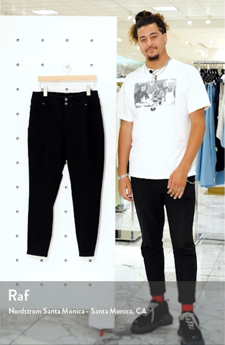 RE:Denim Double Button High Waist Skinny Jeans, sales video thumbnail