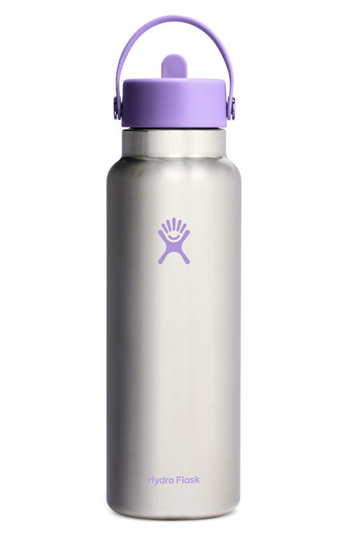 Hydro Flask 40-Ounce Wide Mouth Flex Straw Cap Water Bottle in Violet 