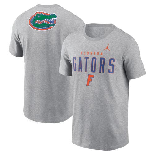 Jordan Brand Heather Gray Florida Gators Campus 2-hit Primary Mascot T-shirt