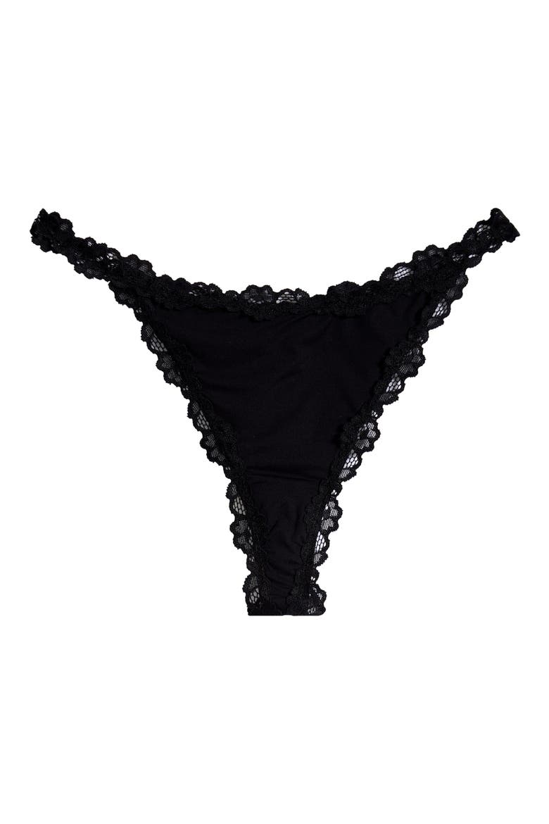 Intimately FP Charlie Micro Thong, Alternate, color, BLACK