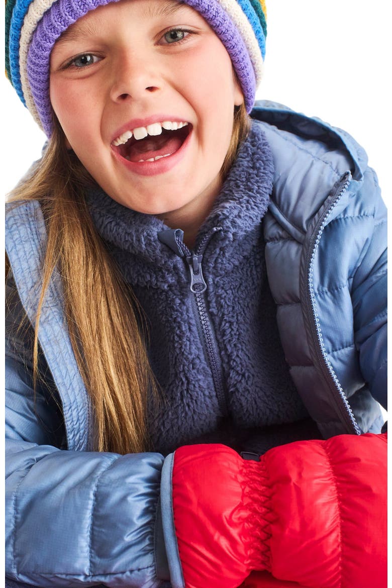 Kids Lightweight Puffer Mittens, Alternate, color, Cherry