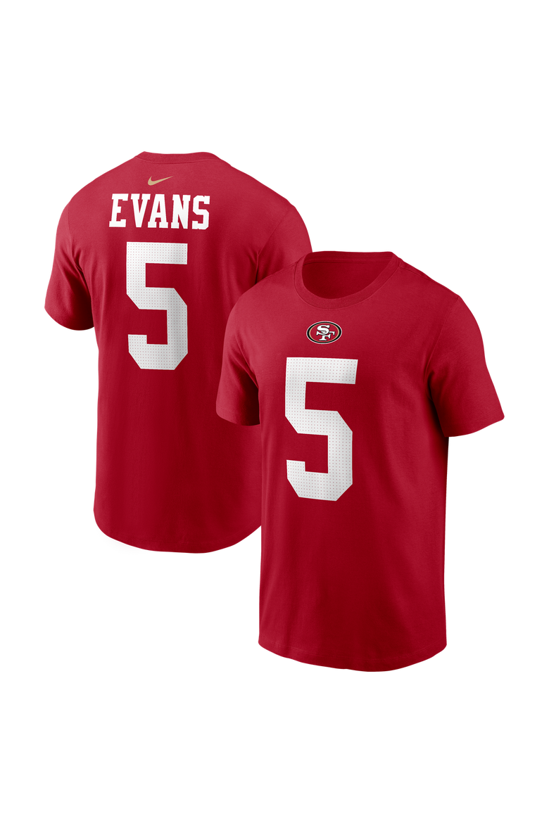 Men's Nike Mike Evans Scarlet San Francisco 49ers Name & Number T-Shirt, Main, color, Scarlet