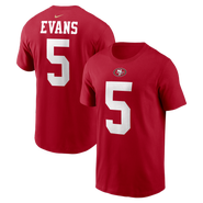 Nike Men's Nike Mike Evans Scarlet San Francisco 49ers Name & Number T-Shirt