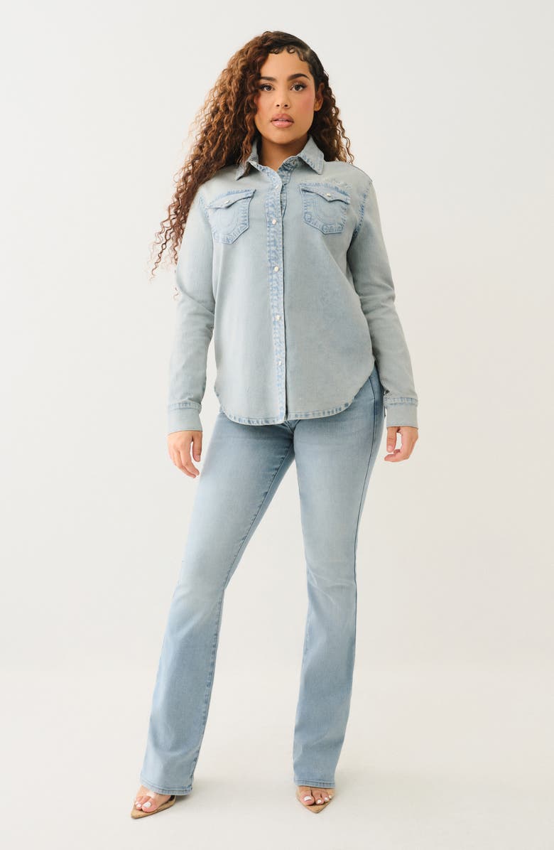 True Religion Georgia Denim Button-Up Shirt, Alternate, color, 