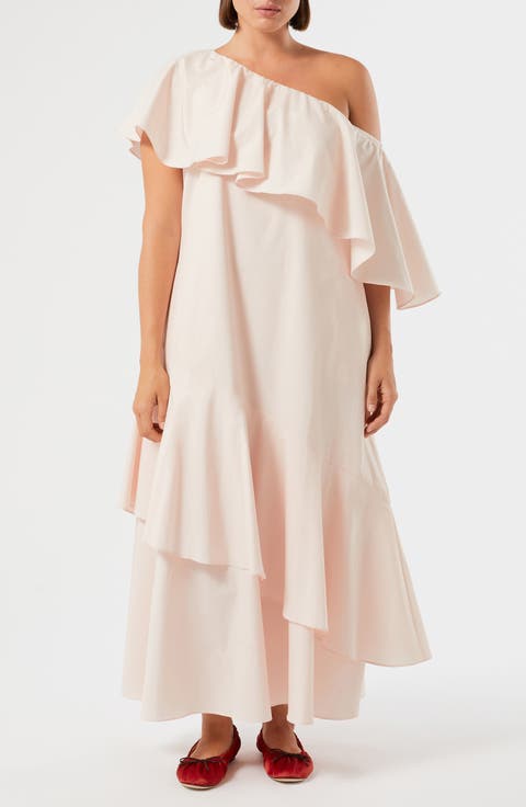 Pioppo Ruffle One-Shoulder Maxi Dress (Plus)