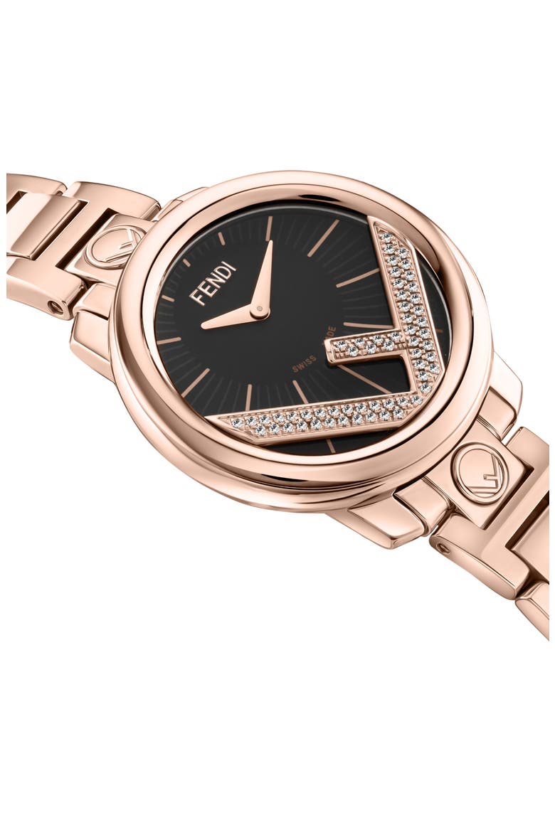 Run Away Diamond Bracelet Watch, 28mm, Alternate, color, ROSEGOLD