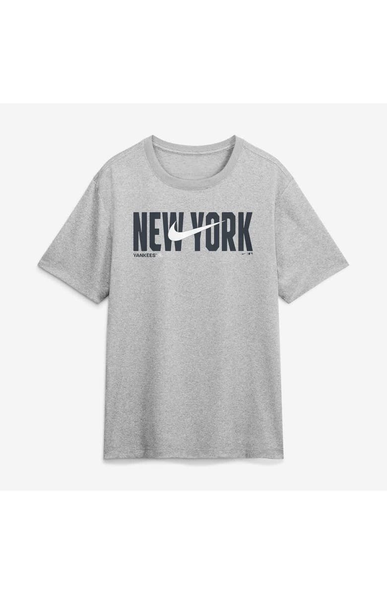 Nike Men's Nike Heather Gray New York Yankees Swoosh Legend Dri-FIT T-Shirt, Alternate, color, Heather Gray