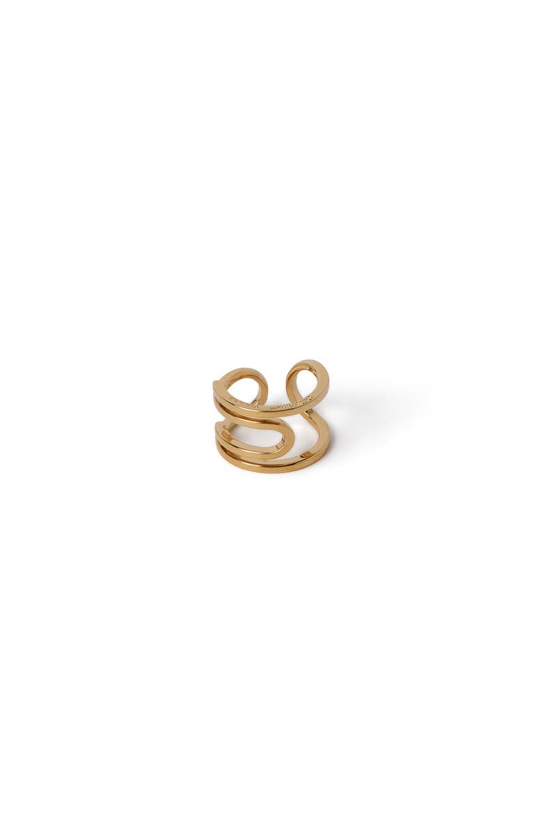 OFF WHITE Women's Paperclip Ring, Main, color, Gold