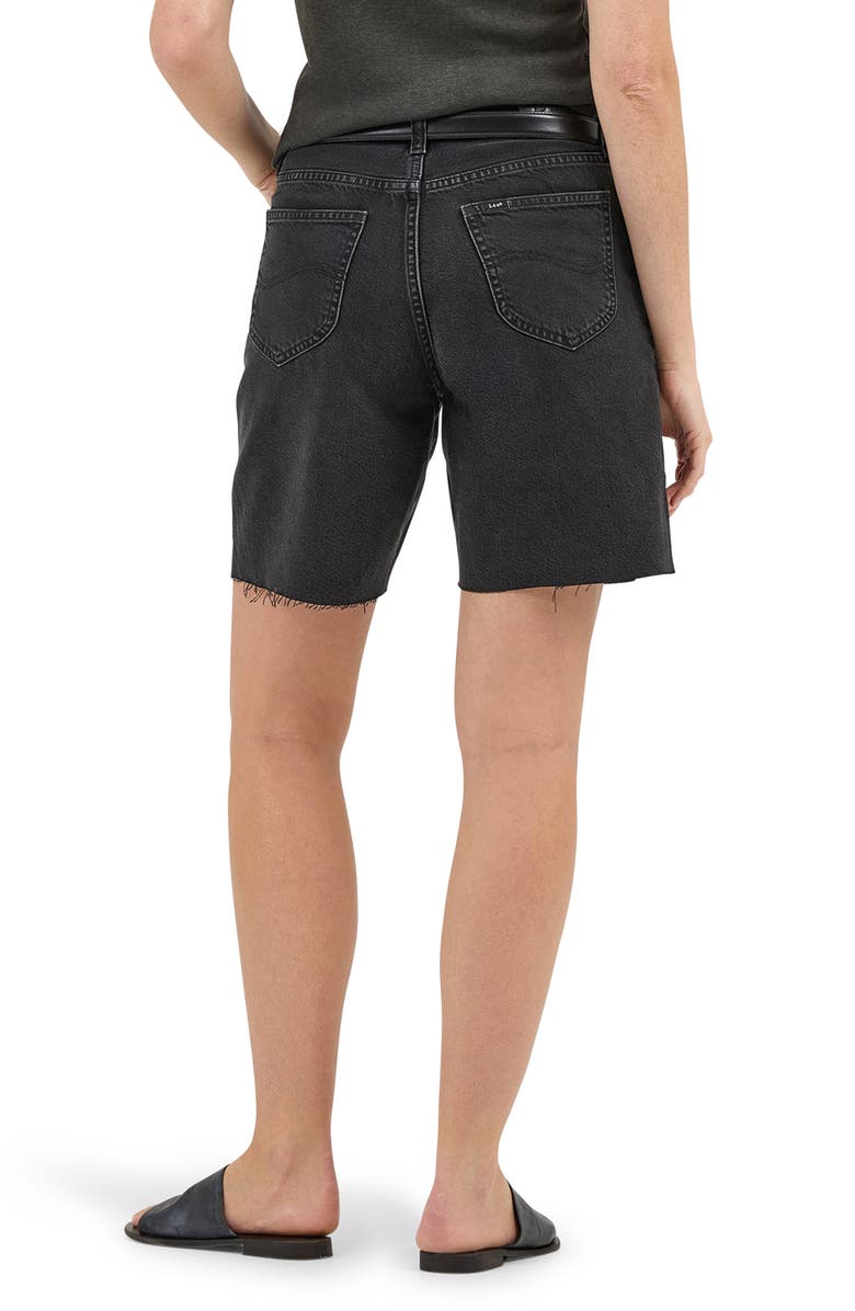 Lee Slouch Denim Bermuda Shorts, Alternate, color, Dark Memory