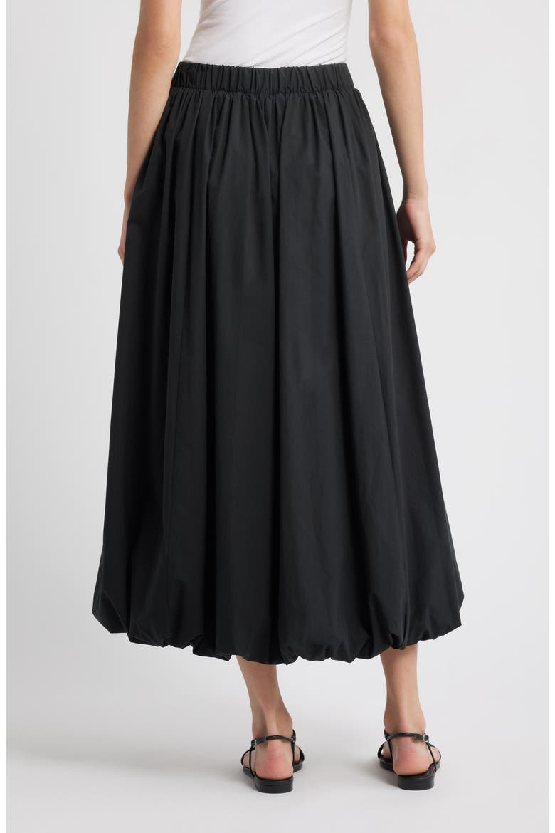 Cala Cotton Blend Bubble Midi Skirt, Alternate, color, BLACK