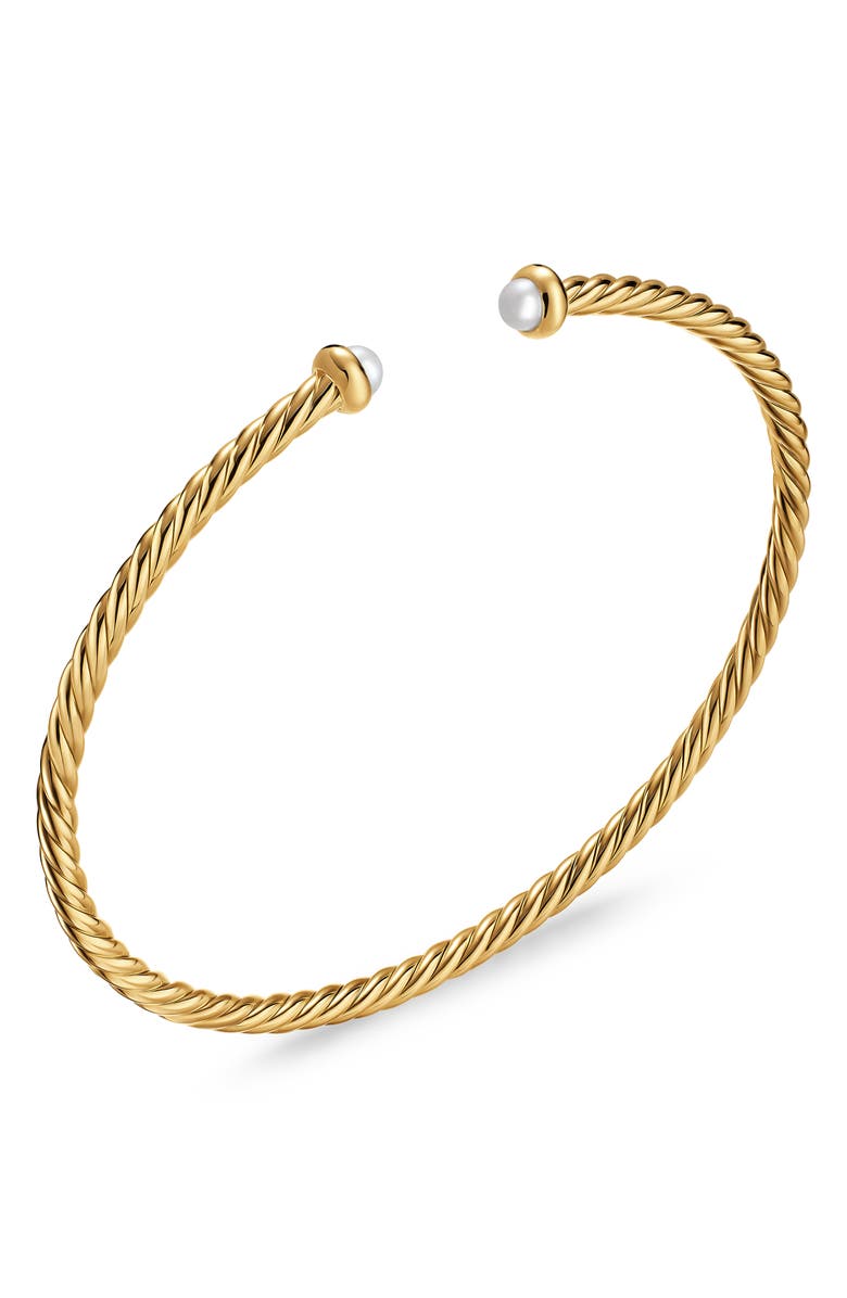 David Yurman Micro Cablespira<sup>®</sup> Flex Bracelet, Alternate, color, Pearl