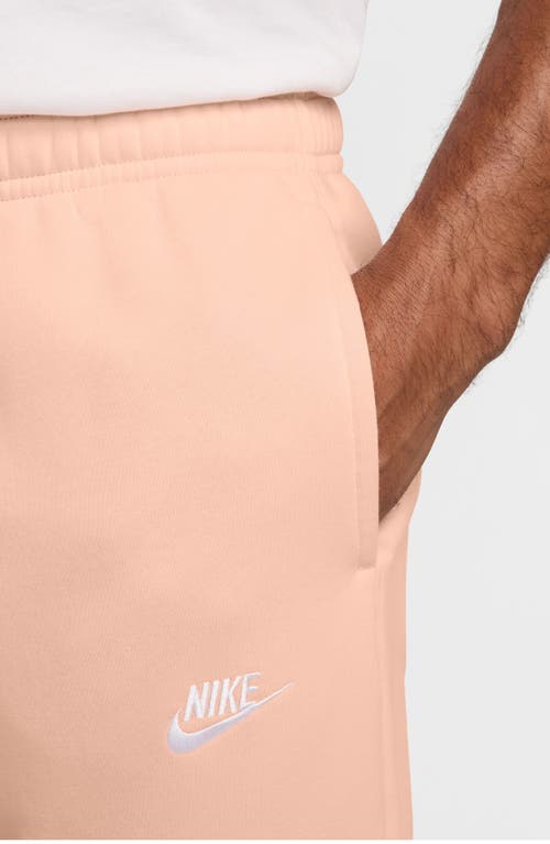 Nike Mens  Club Joggers In Washed Coral/white