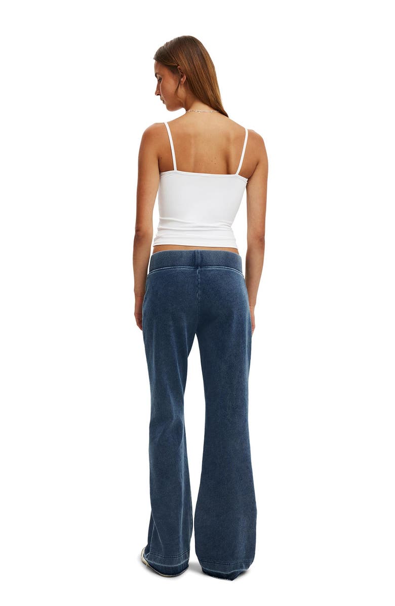 Cotton On Women's Low Rise Bootleg Sweatpant, Alternate, color, Indigo Dye