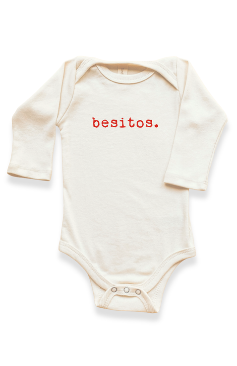 Besitos Gender Inclusive Organic Long Sleeve Baby Bodysuit