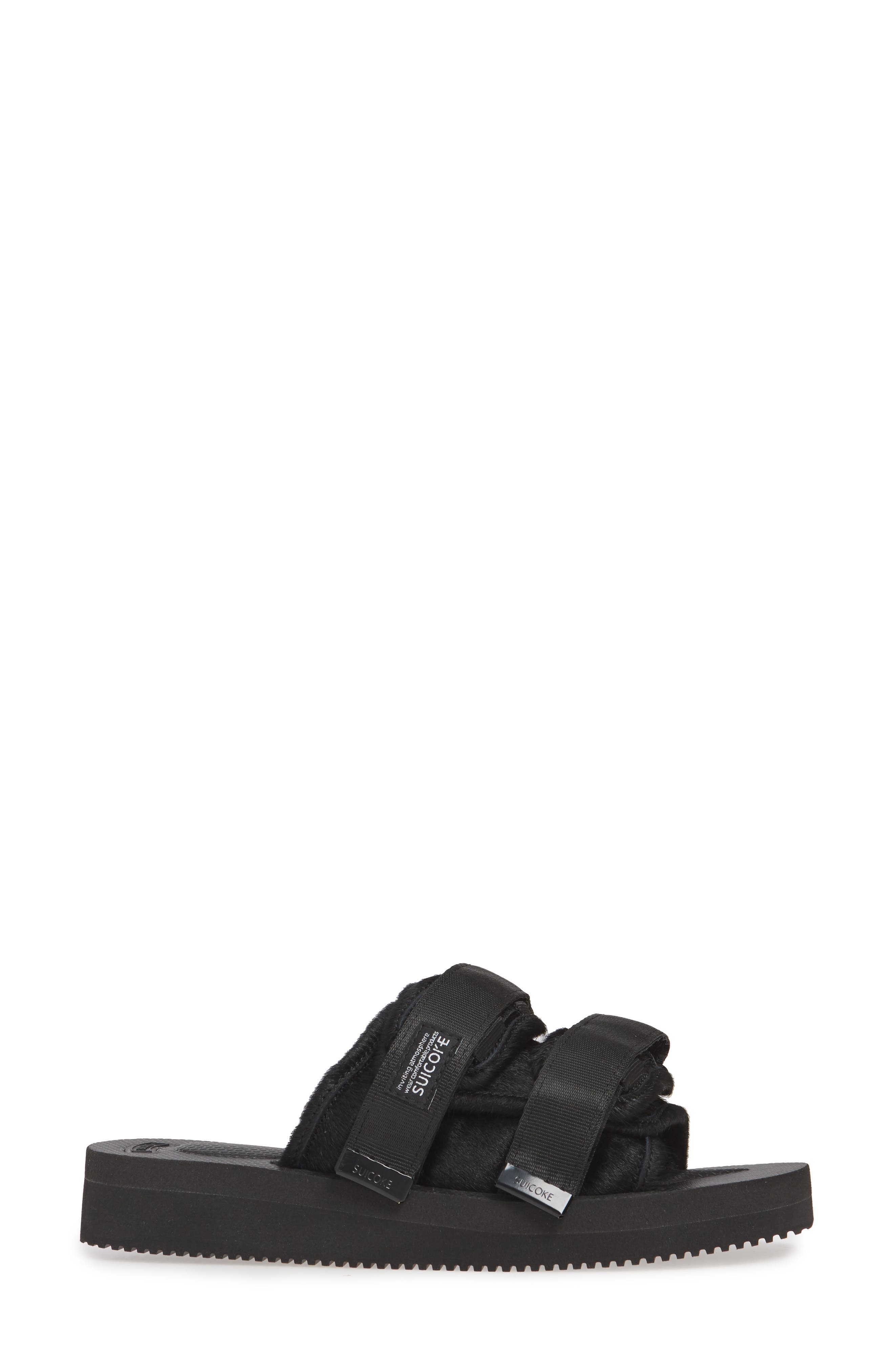 Suicoke Moto VHL Genuine Calf Hair Slide Sandal, Alternate, color, 