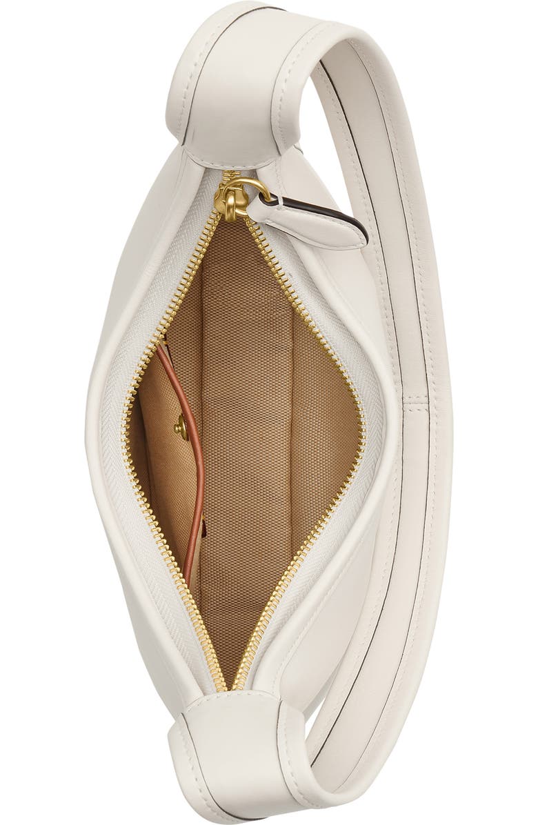 COACH The Coach Originals Glovetanned Leather Curve Zip Bag, Alternate, color, Chalk