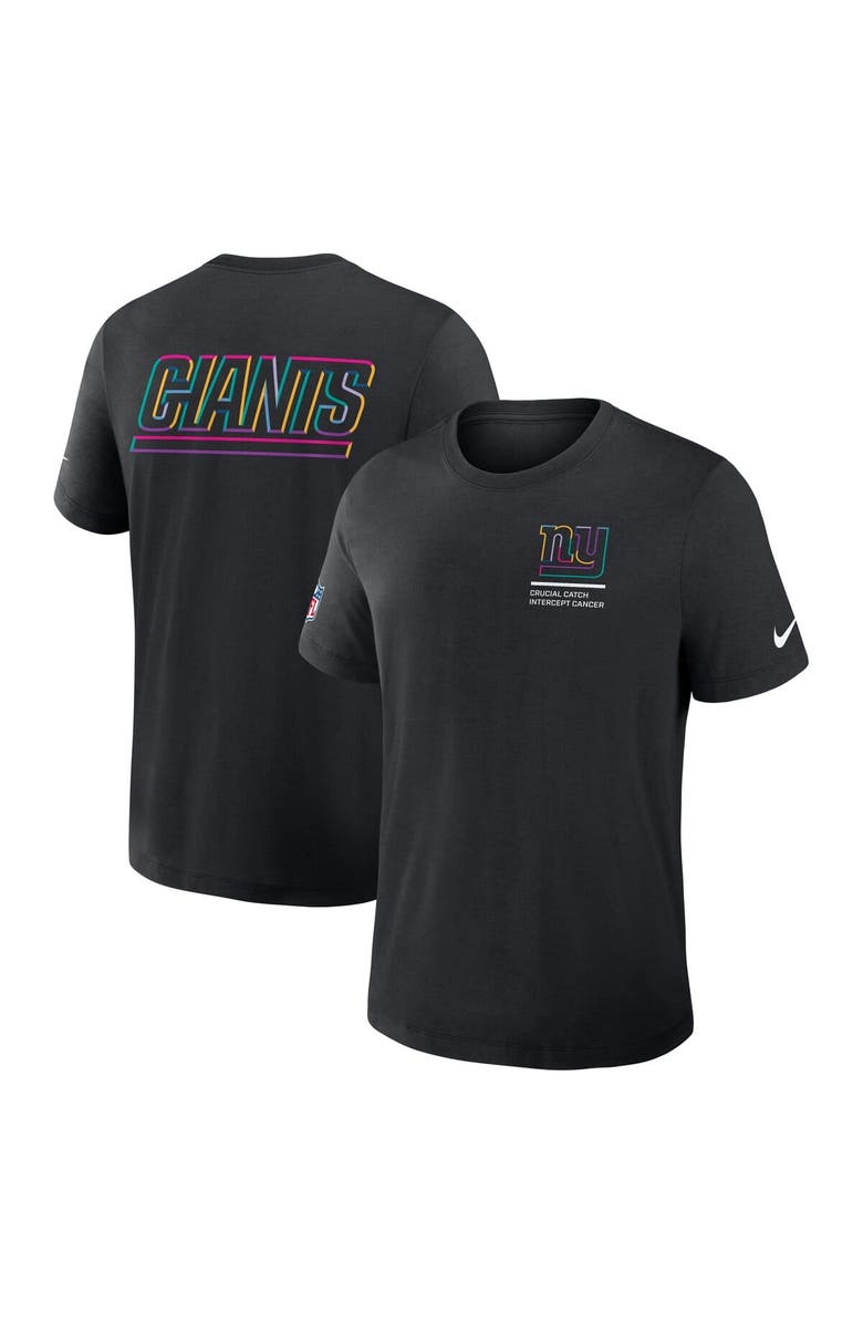 Nike Men's Nike Black New York Giants 2025 NFL Crucial Catch Tri-Blend Dri-FIT T-Shirt, Alternate, color, Black