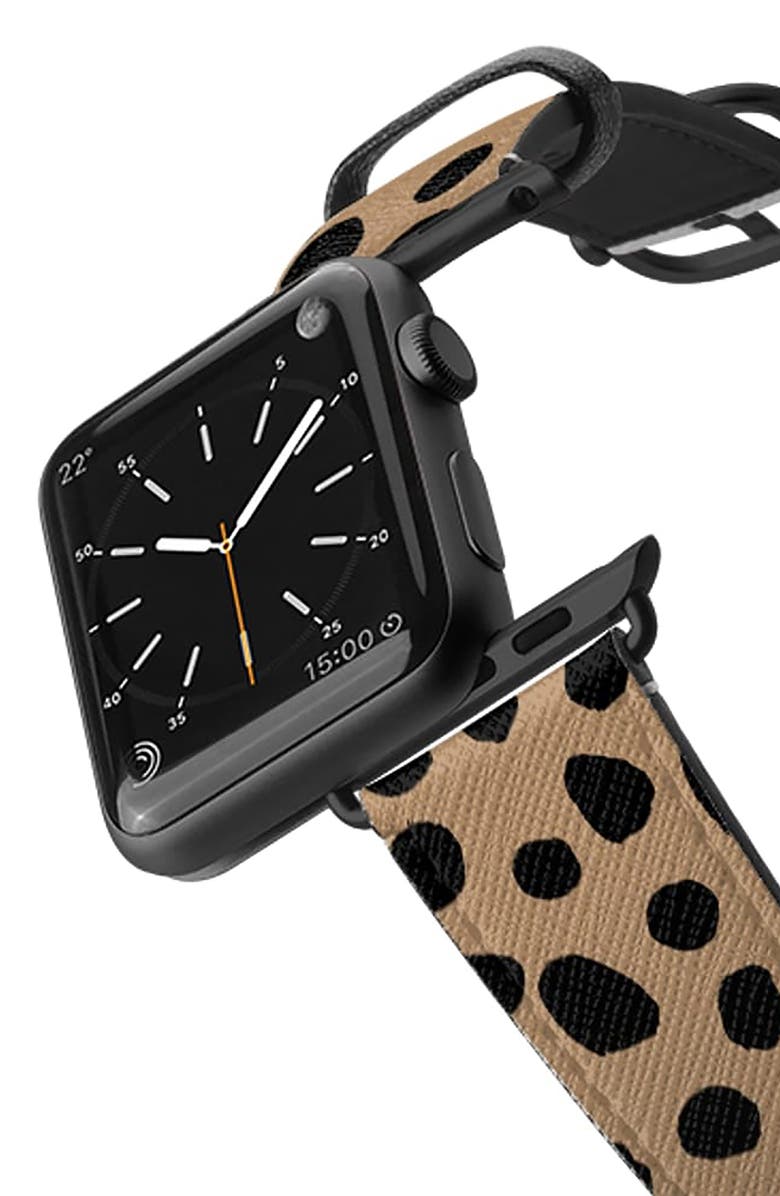 CASETiFY Cheetah Dots Saffiano Faux Leather Apple Watch<sup>®</sup> Strap, Alternate, color, 