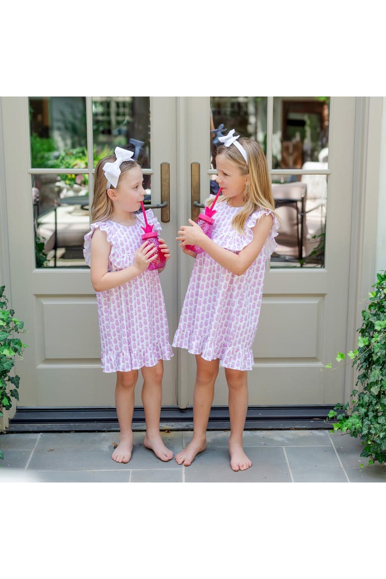 Piper Girls' Dress, Alternate, color, Palm Beach Pineapples