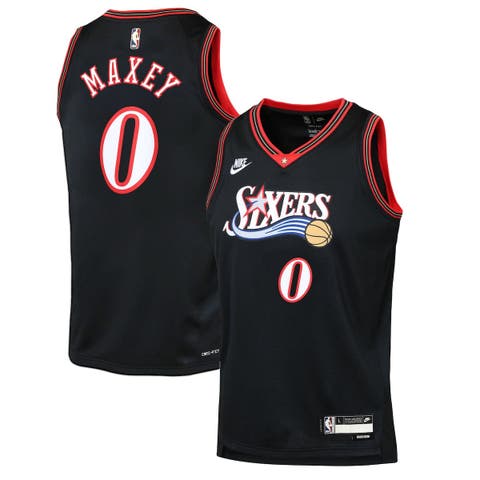 Youth Nike Tyrese Maxey Black Philadelphia 76ers Swingman Jersey - Classic Edition