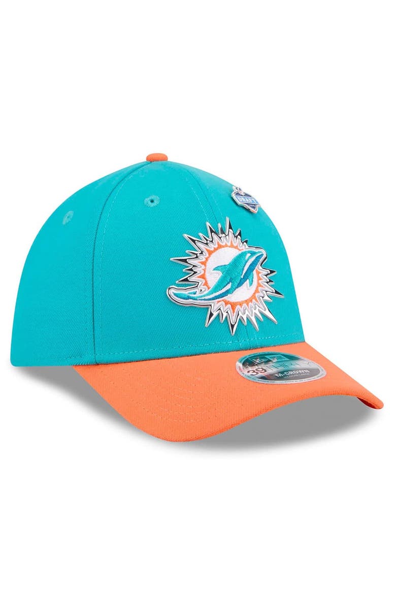 New Era Men's New Era  Aqua/Orange Miami Dolphins 2026 NFL Draft 39THIRTY M-Crown Flex Hat, Alternate, color, Aqua