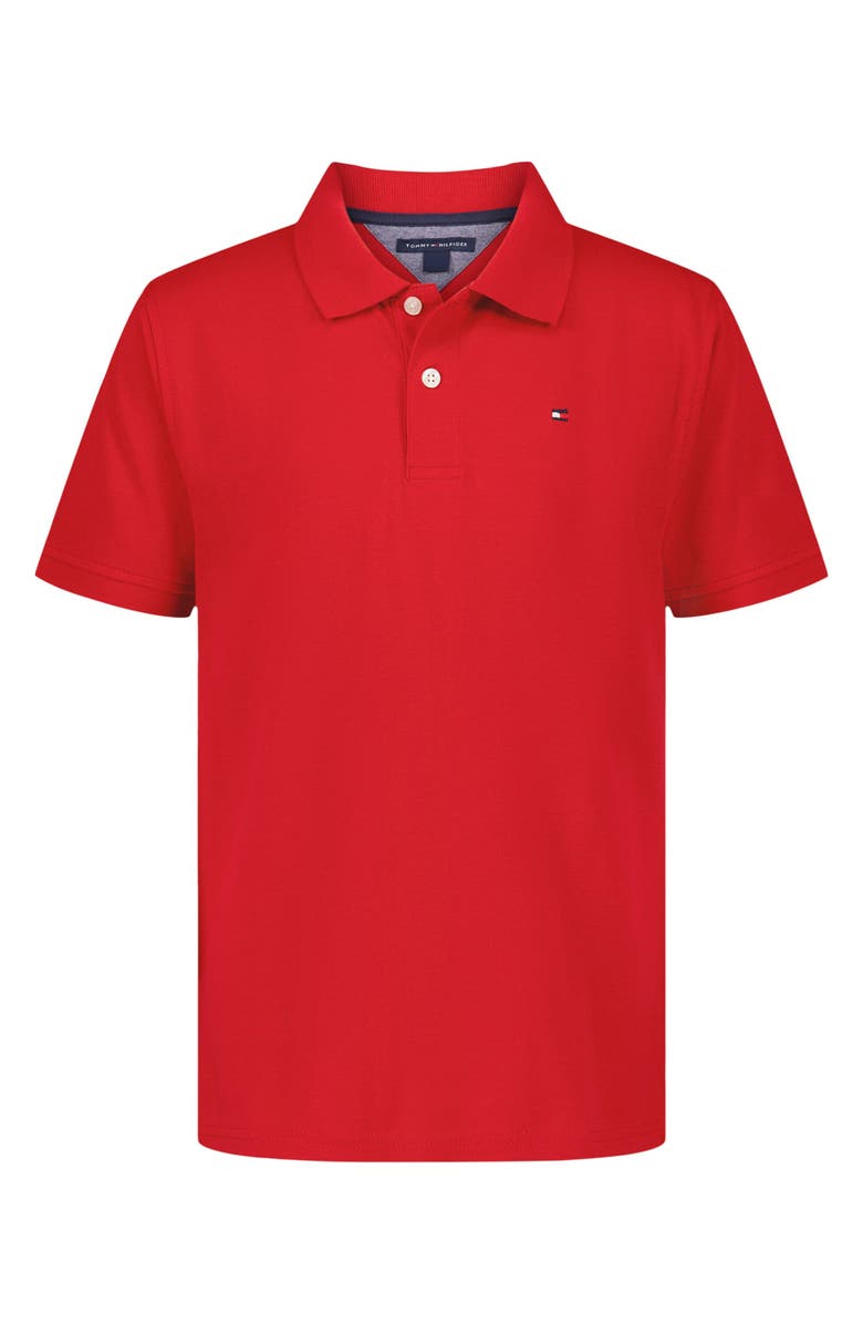 Tommy Hilfiger Kids' Ivy Cotton Knit Polo, Main, color, Scarlet Sage