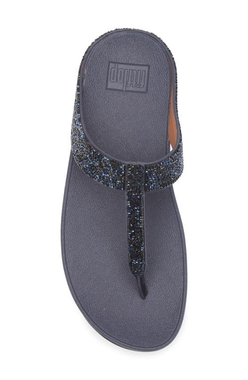 Fitflop Fino Quartz Wedge Flip Flop In Midnight Navy