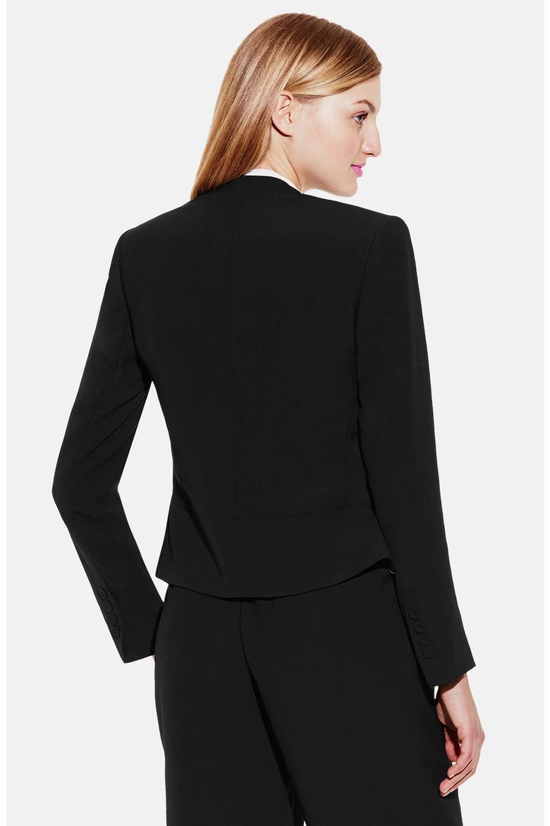 Drape Front Blazer, Alternate, color, RICH BLACK
