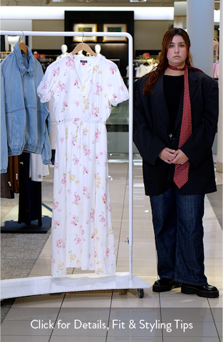 Floral Split Neck Maxi Dress, sales video thumbnail