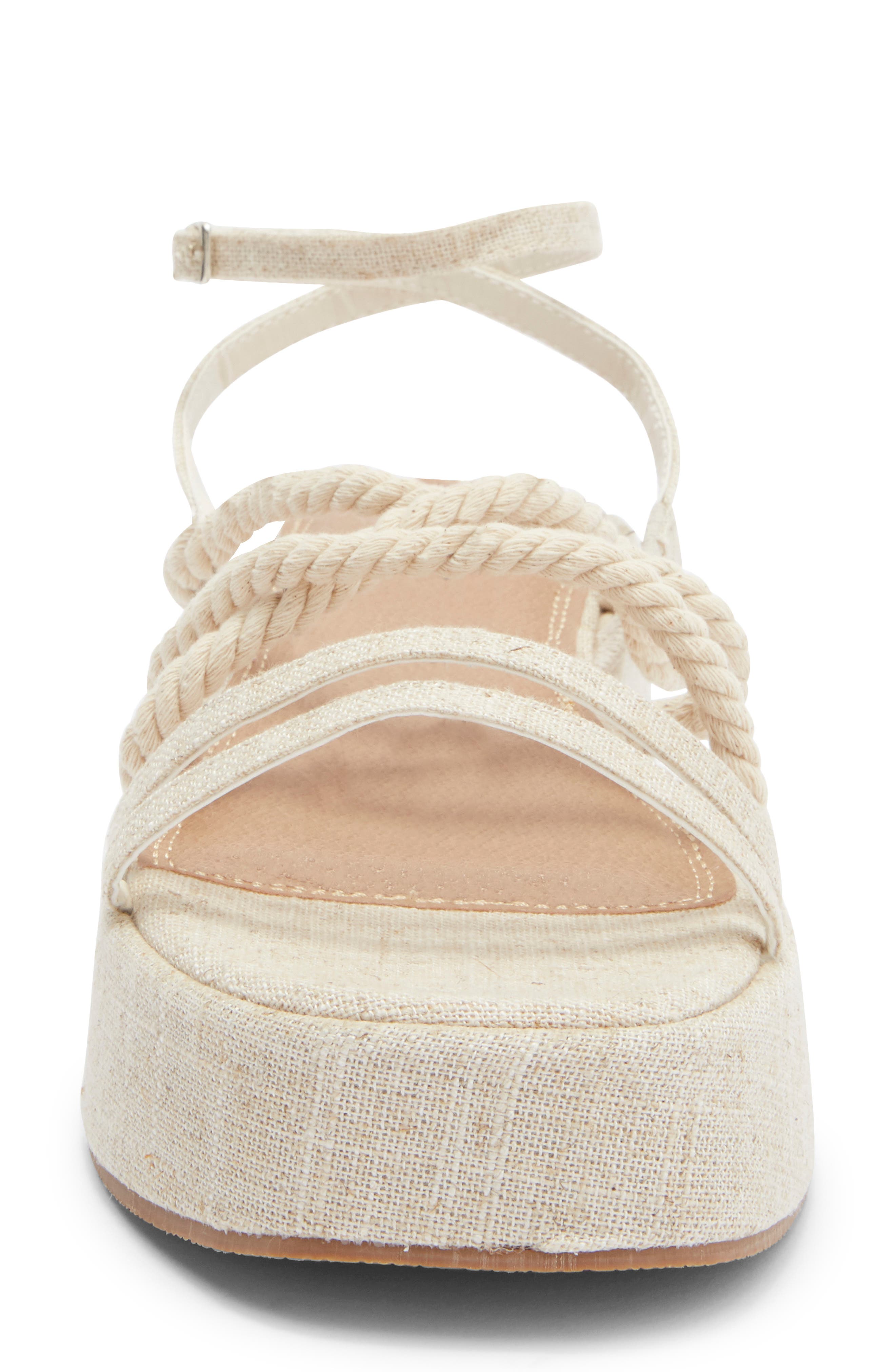 ASOS DESIGN Tari Rope Strap Wedge Platform Sandal, Alternate, color, 