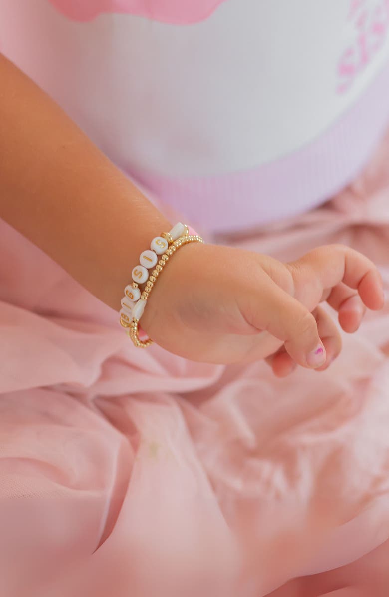 Bits & Bows Big Sis Girls' Bracelet, Alternate, color, Pink