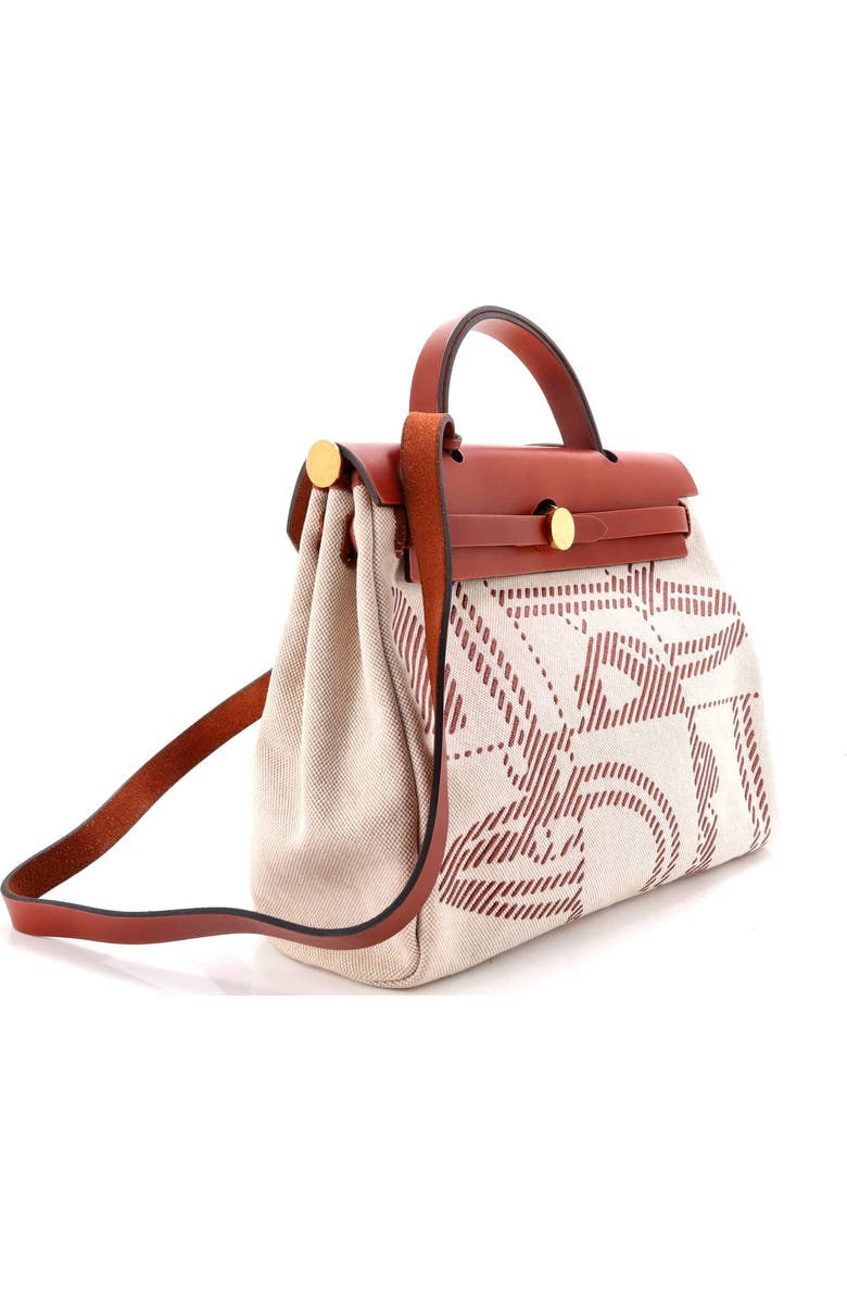 Pre-Owned Hermes Herbag Zip Relief Brides de Gala Toile and Leather 31, Alternate, color, Cuivre