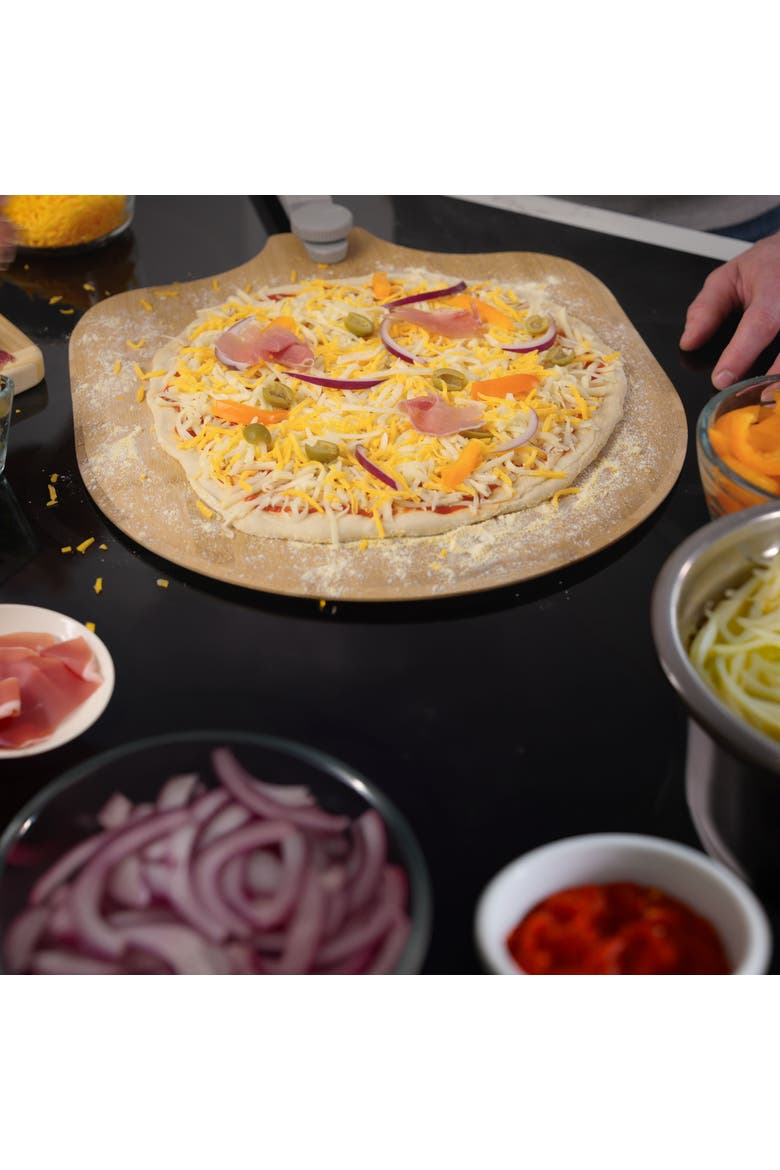 Pizza Peel w/ Folding Handle, 12x14-Inch, Alternate, color, Bamboo