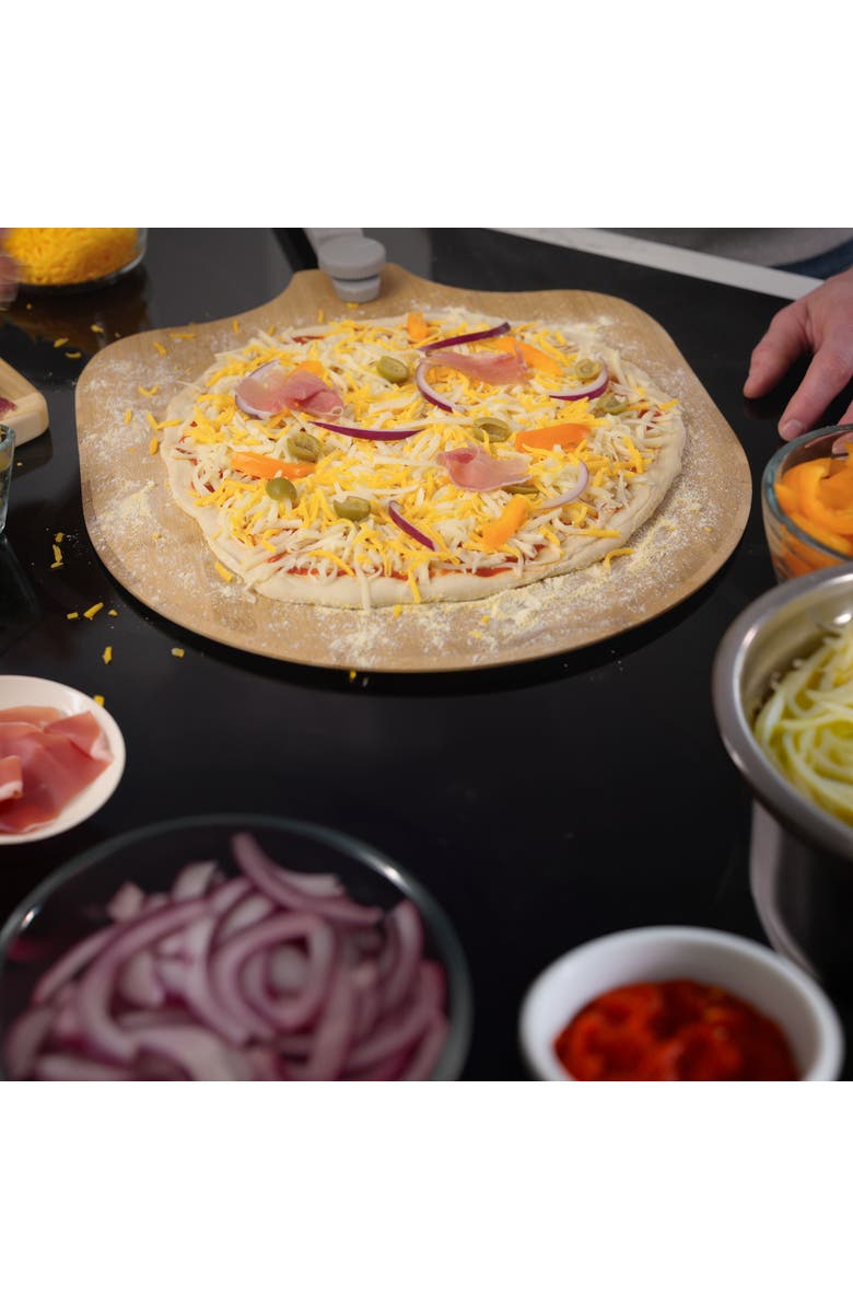 Old Stone Pizza Peel w/ Folding Handle, 12x14-Inch, Alternate, color, Bamboo