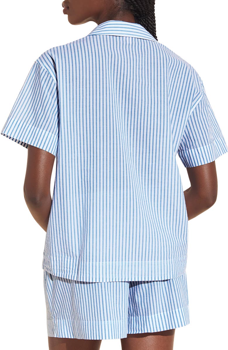 Eberjey Stripe Organic Cotton Short Pajamas, Alternate, color, 