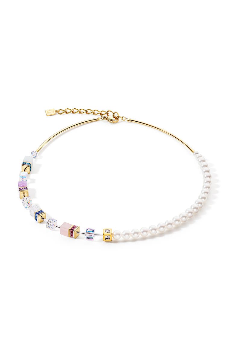COEUR DE LION Geocube Precious Fusion Pearls Necklace, Main, color, Multicolor