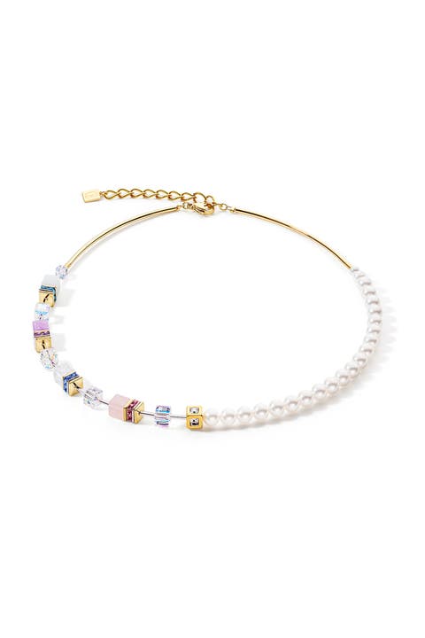 Geocube Precious Fusion Pearls Necklace