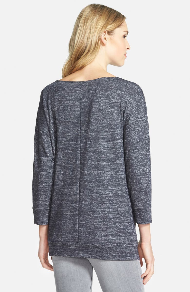 Caslon<sup>®</sup> Three-Quarter Sleeve Drape Neck Knit Top, Alternate, color, 
