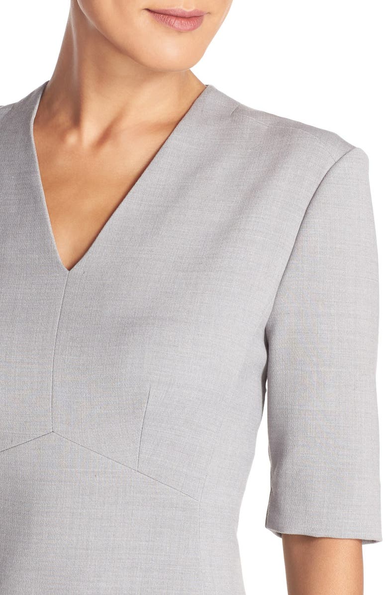 Tahari Mélange Woven Sheath Dress, Alternate, color,