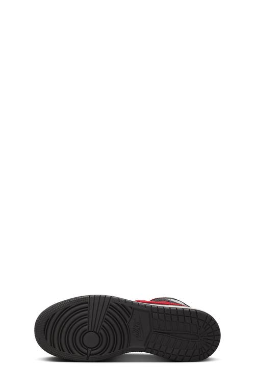 Nike Kids' Air Jordan 1 Mid Sneaker In Black/varsity Red/summit