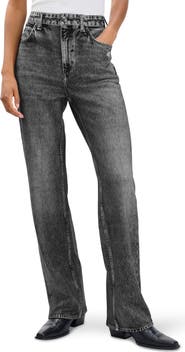 rag & bone rb Miramar Terry Shea High Waist Straight Leg Jeans