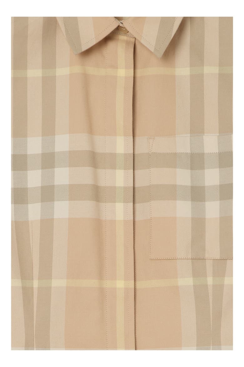 Check Cotton Twill Shirt, Alternate, color, Flax beige