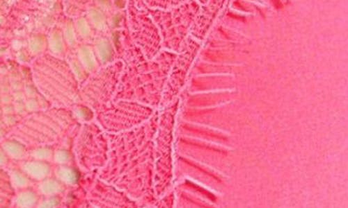 Kat The Label Sorrento Lace Trim Bralette In Hot Pink