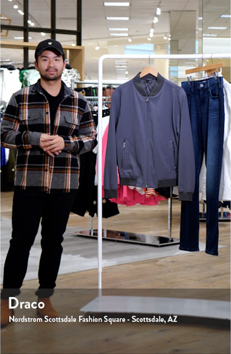 Slim Fit Jersey Bomber Jacket, sales video thumbnail