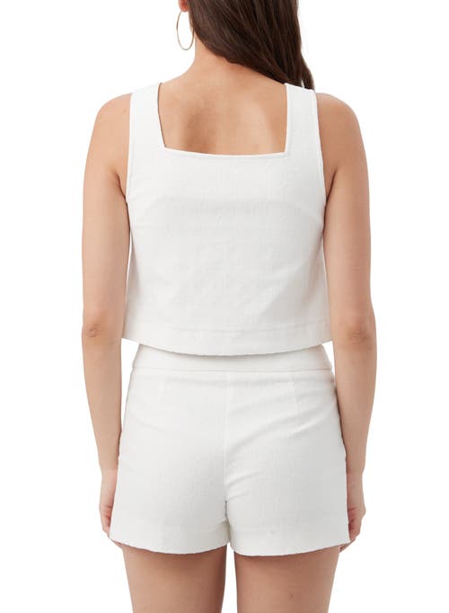 TRINA TURK TRINA TURK CHERREY TEXTURED COTTON BOXY TOP 
