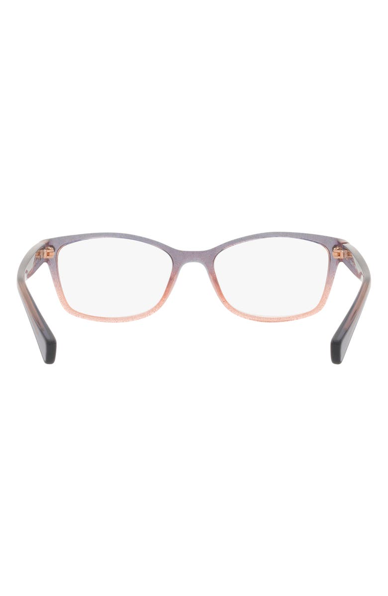 COACH 51mm Rectangular Optical Glasses, Alternate, color, Violet Peach / Demo Lens