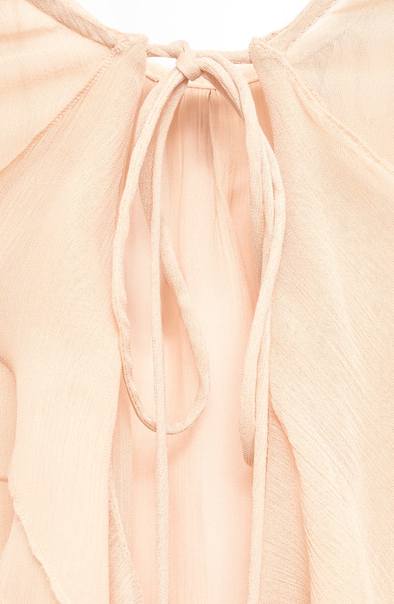 MANGO Ruffle Bell Sleeve Top, Alternate, color, 