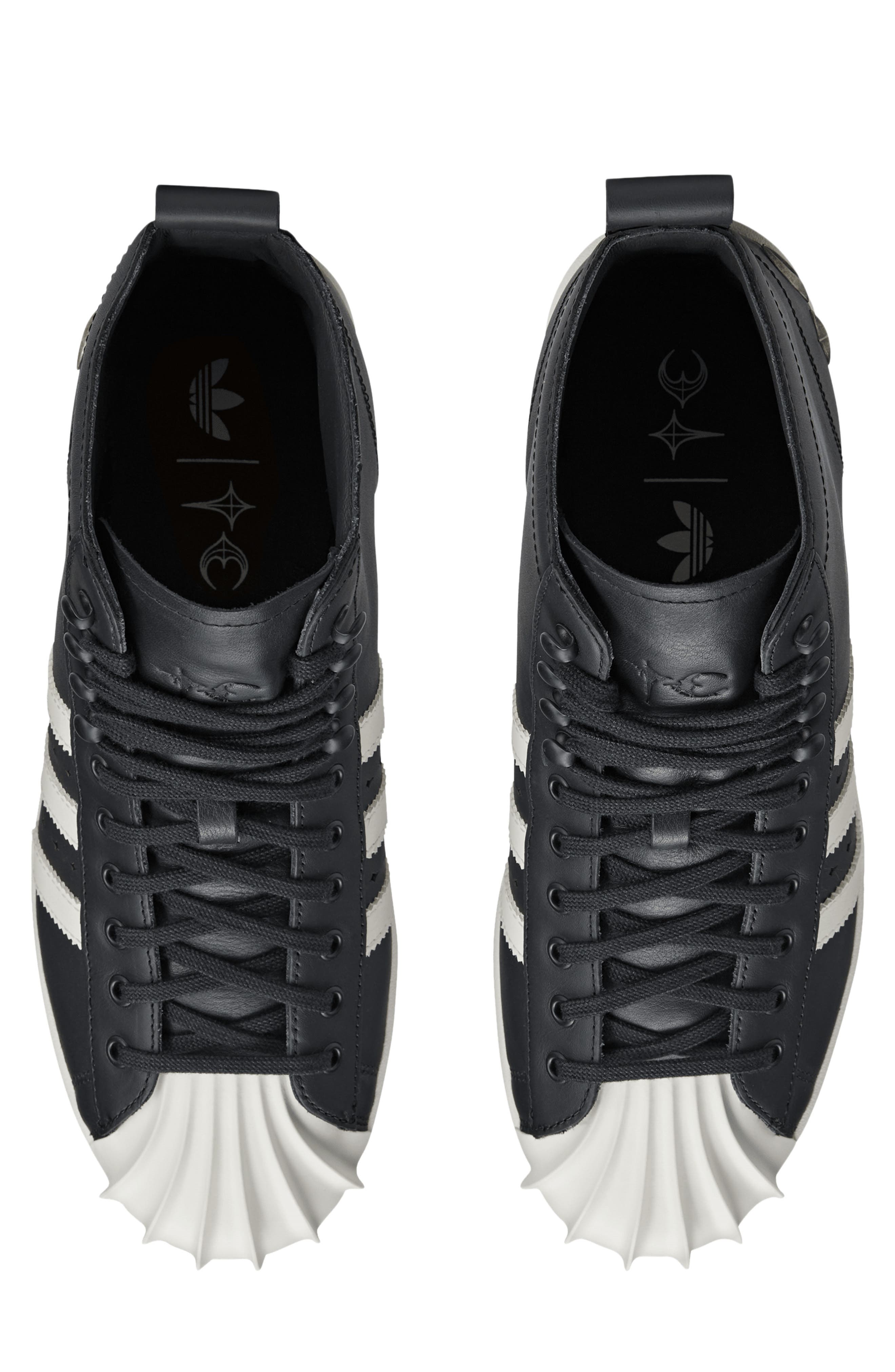 adidas x Thug Club Gender Inclusive Superstar Sneaker Boot, Alternate, color, Black/ Off White/ Black