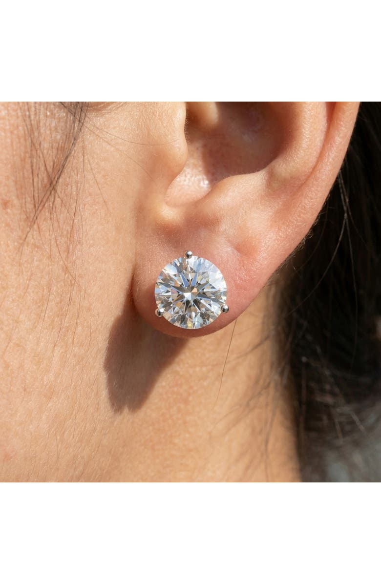 Bliss Diamond Certified 6 Ct tw 14k Gold Lab Grown Round-Cut Diamond Martini Studs, Alternate, color, 14K White Gold